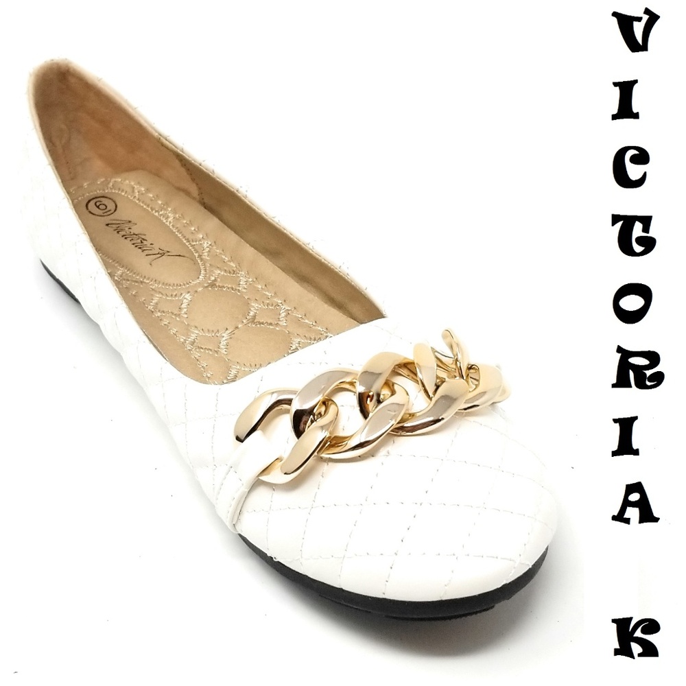 White Ballerina Flats